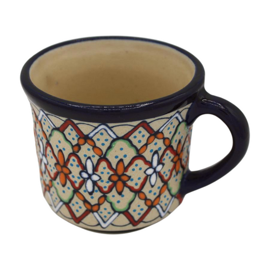 Hand Painted Ceramic 8oz Coffee Cup - Americano