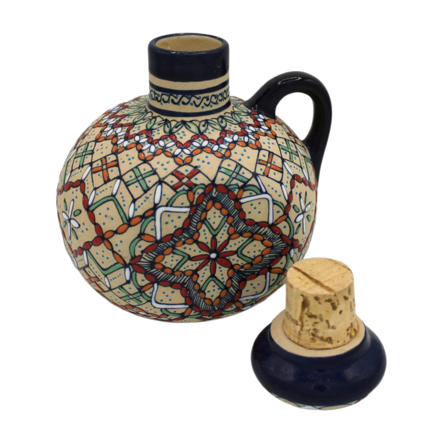 Hand Painted Ceramic Liquor Decanter