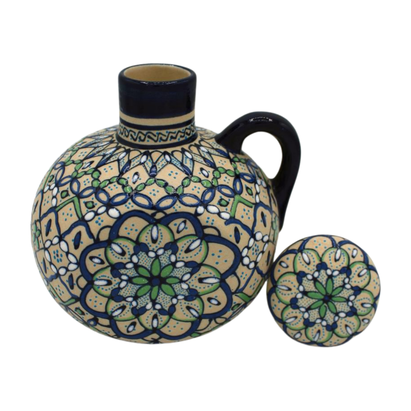 Hand Painted Ceramic Liquor Decanter