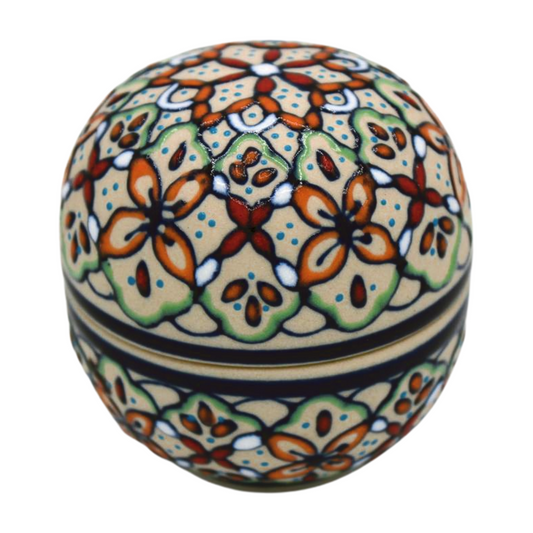 Hand Painted Ceramic Jewelry Box - Ball