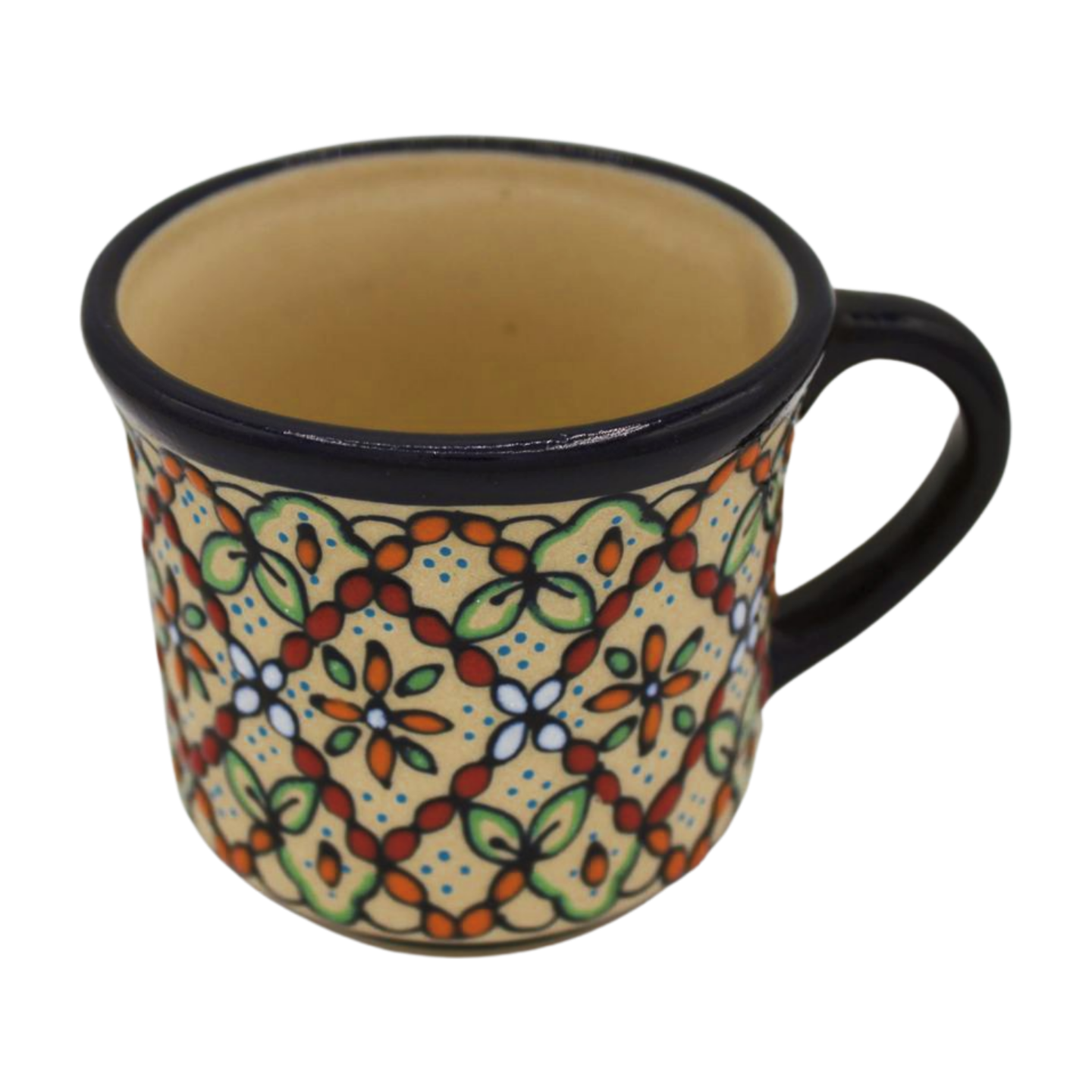 Hand Painted Ceramic 8oz Coffee Cup - Americano