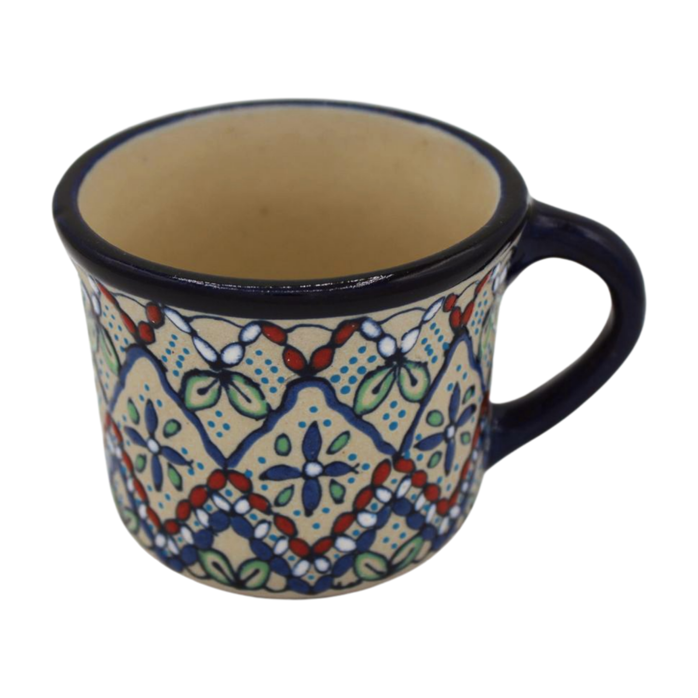 Hand Painted Ceramic 8oz Coffee Cup - Americano