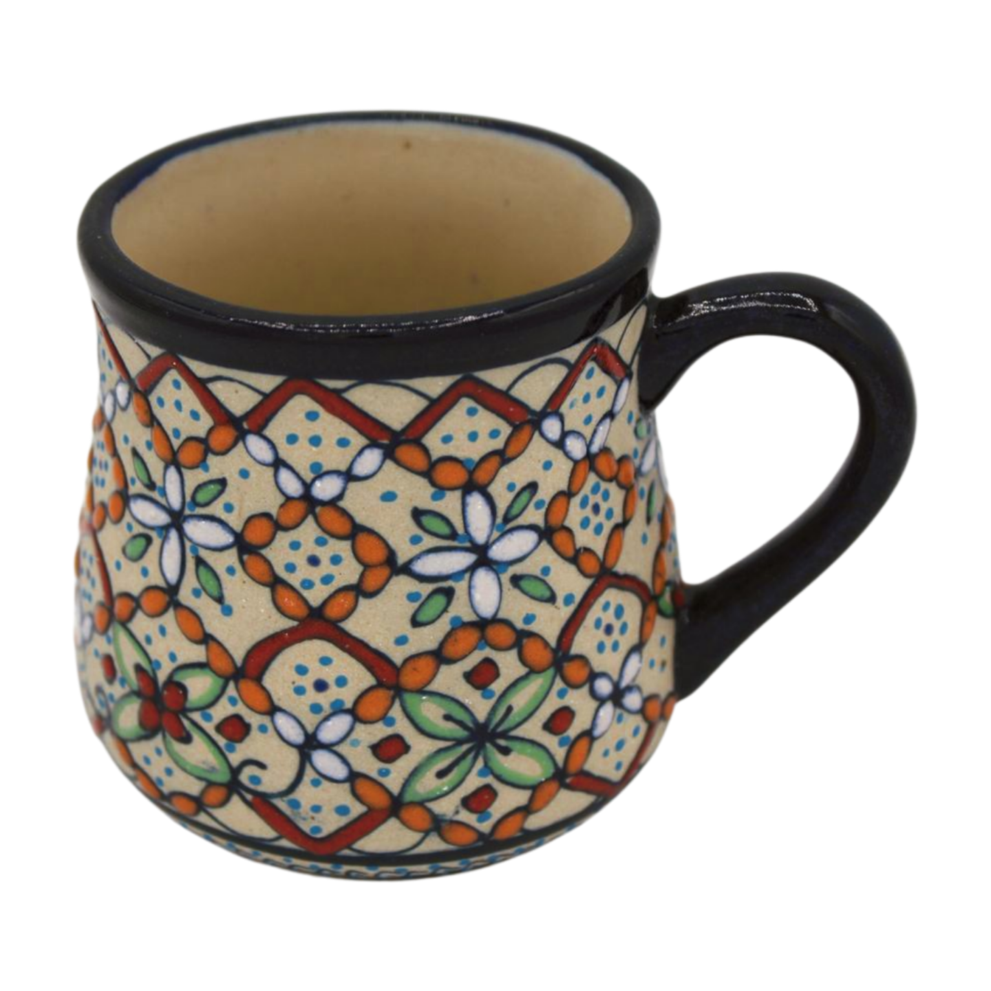 Hand Painted Ceramic 8oz Coffee Cup - Jarro Ponche