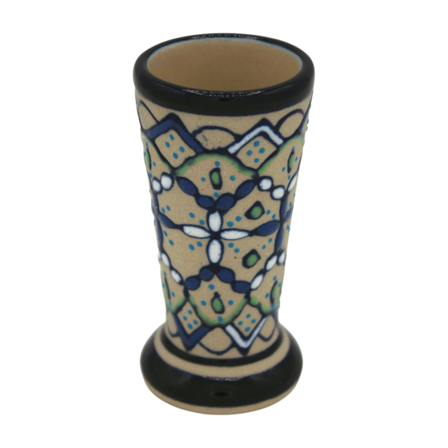 Hand Painted Ceramic Shot Glass 2 oz