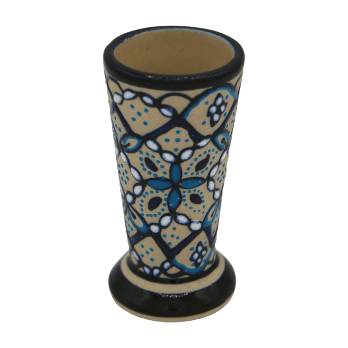 Hand Painted Ceramic Shot Glass 2 oz