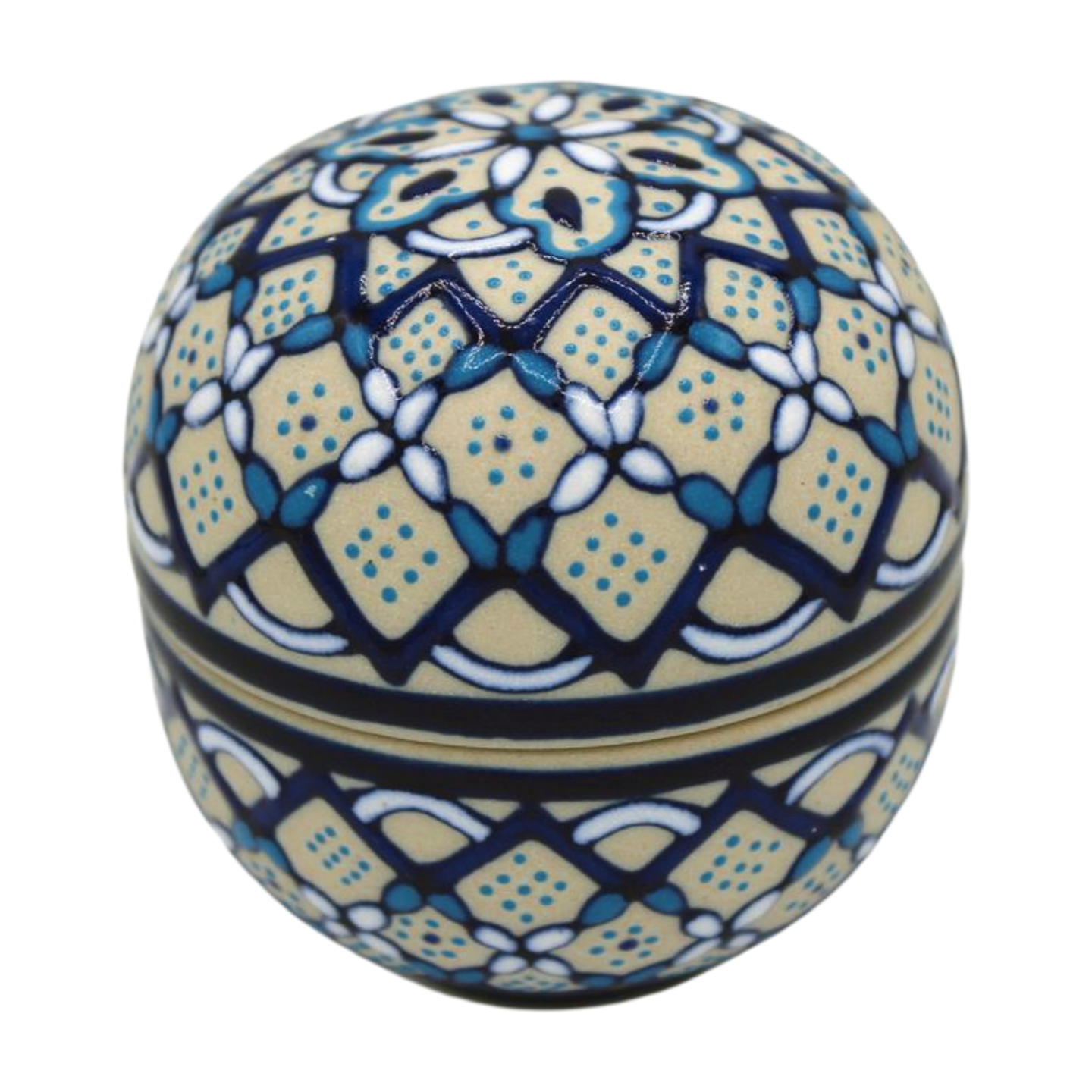 Hand Painted Ceramic Jewelry Box - Ball