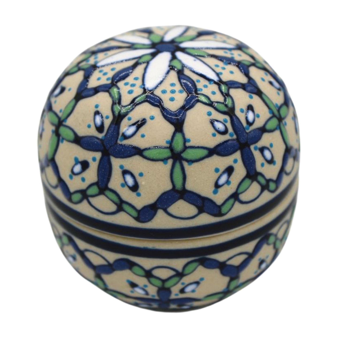 Hand Painted Ceramic Jewelry Box - Ball