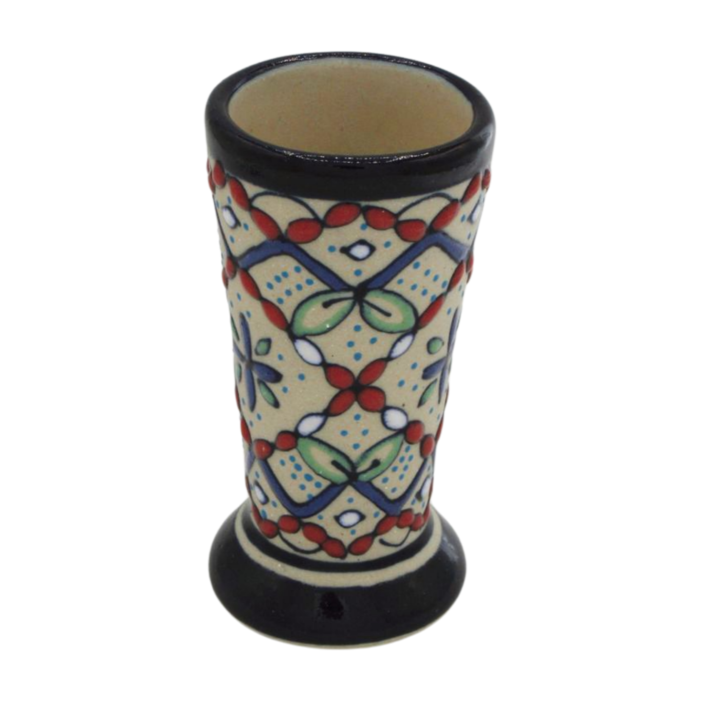 Hand Painted Ceramic Shot Glass 2 oz